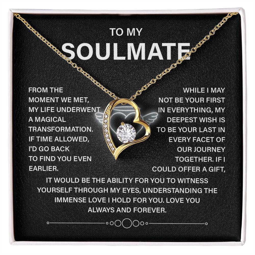 To My Soulmate Necklace – Deep Love Keepsake Gift for Wife Or Girlfriend