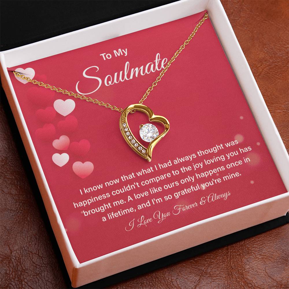 Soulmate Necklace Gift for Her – Box & Card Included