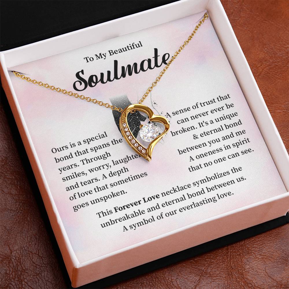Soulmate Necklace Gift for Her – Message Card Box