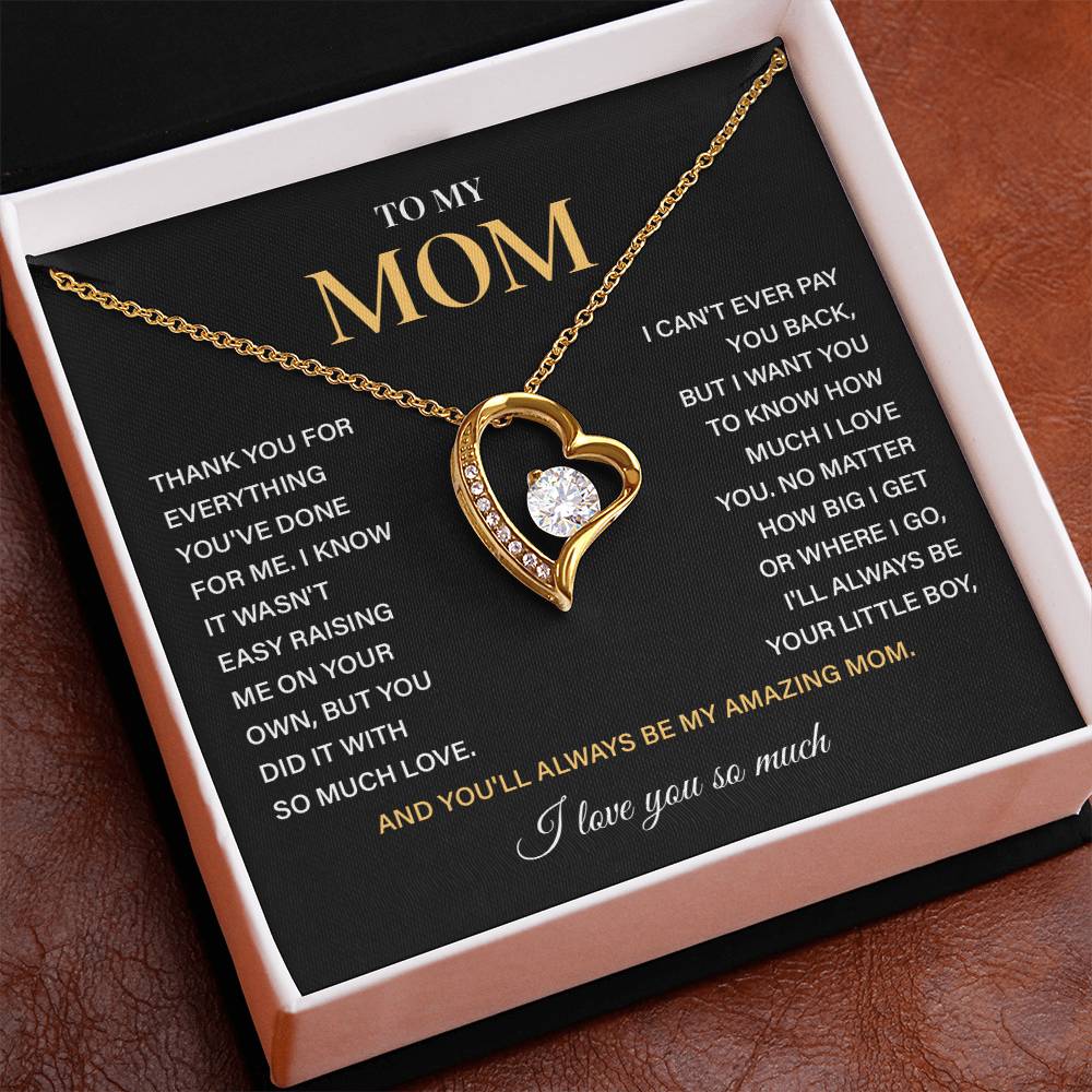 Necklace Gift For Mom From Children With Heartfelt Note