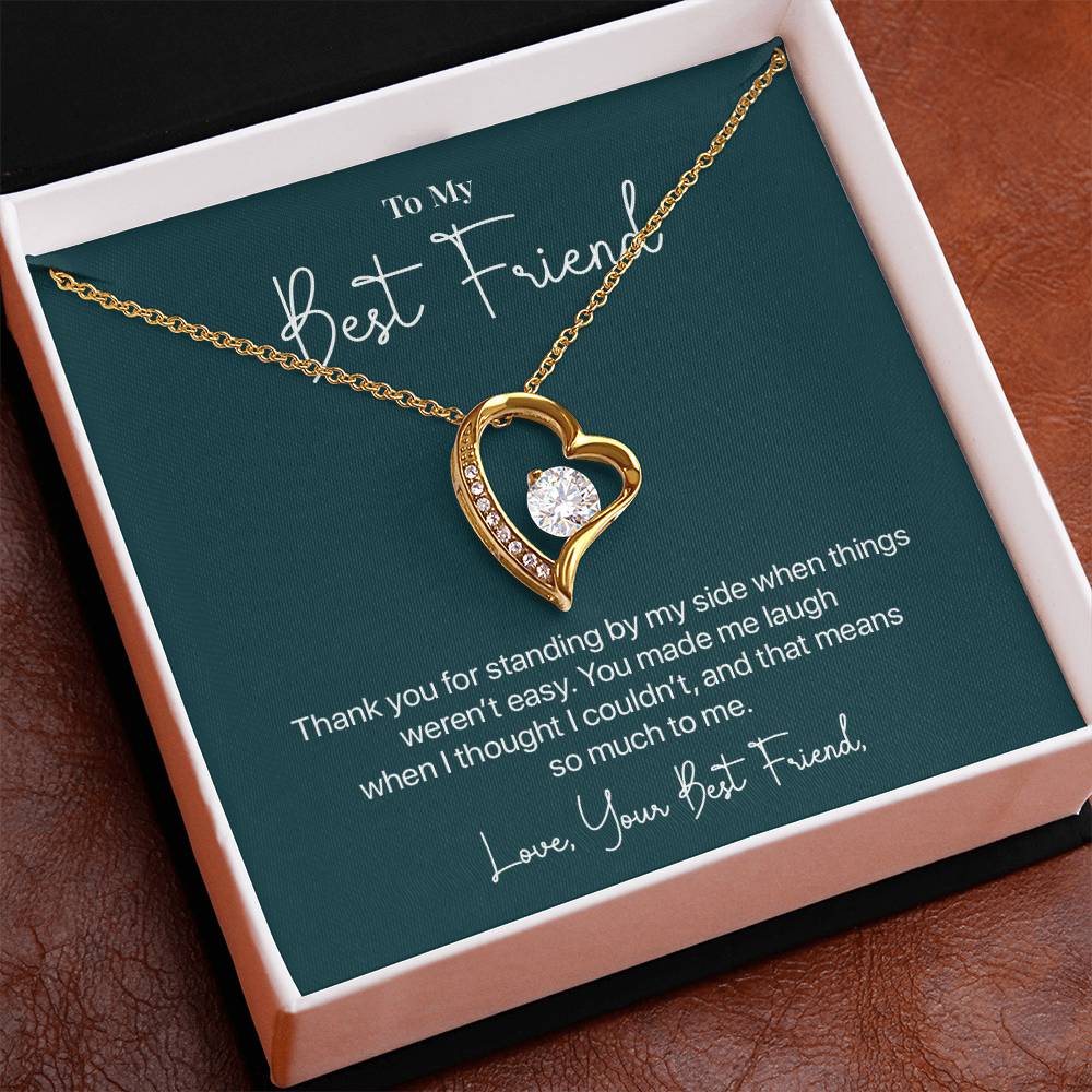 To My Best Friend, Valentine's Day Necklace Gift Thank You For Your Unwavering Support Difficult Moments Jewelry Heartfelt Appreciation Gift Meaningful Gift Thankful For Your Friendship Necklace Our Beautiful Connection Jewelry Gift