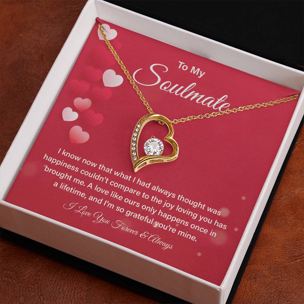 Soulmate Necklace Gift for Her – Box & Card Included