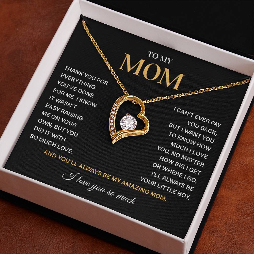 Necklace Gift For Mom From Children With Heartfelt Note