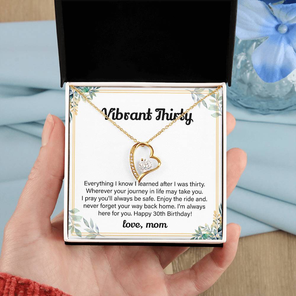 30th Birthday Necklace Gift for Daughter from Mom