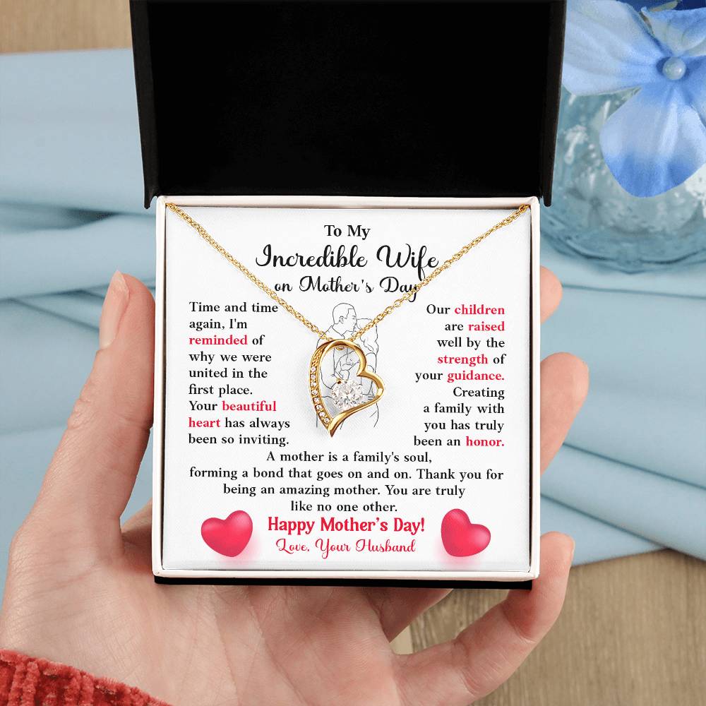 Mother’s Day Jewelry Gift for Wife with Message Card