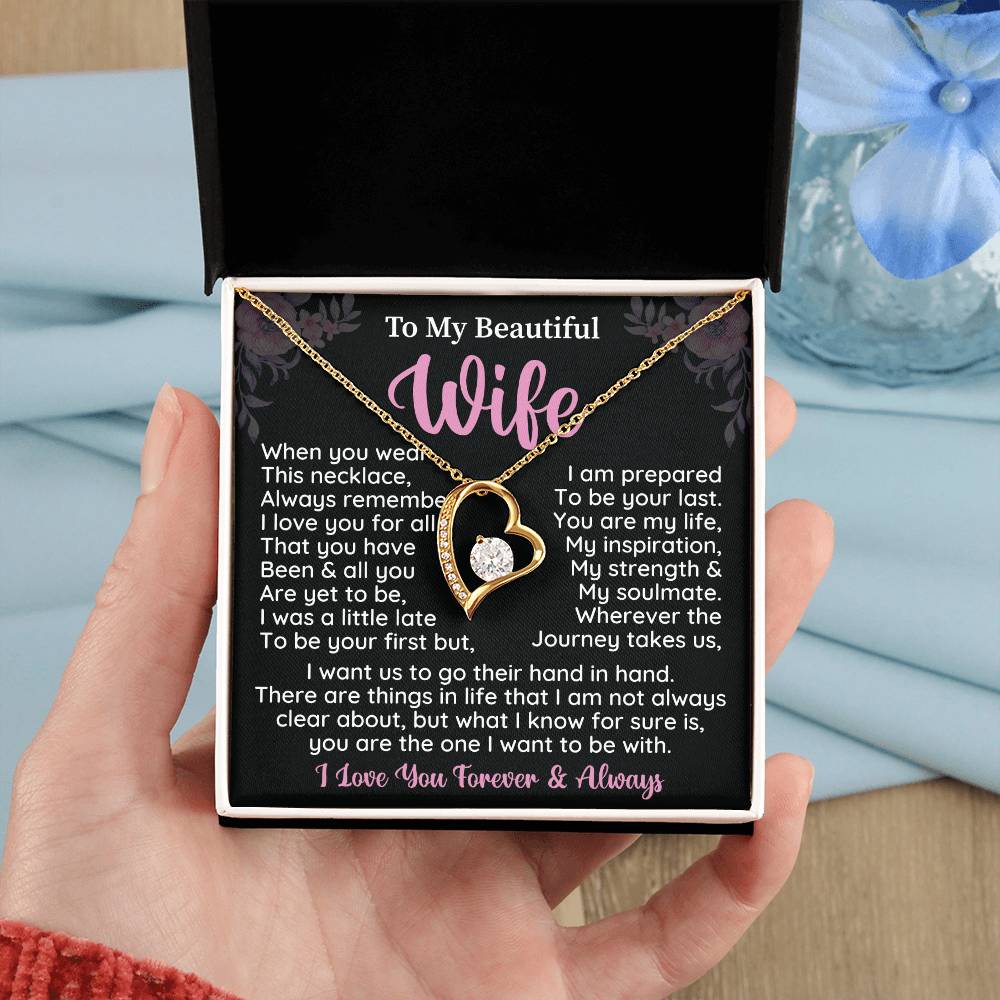 Wife Necklace Gift With Romantic Card From Husband