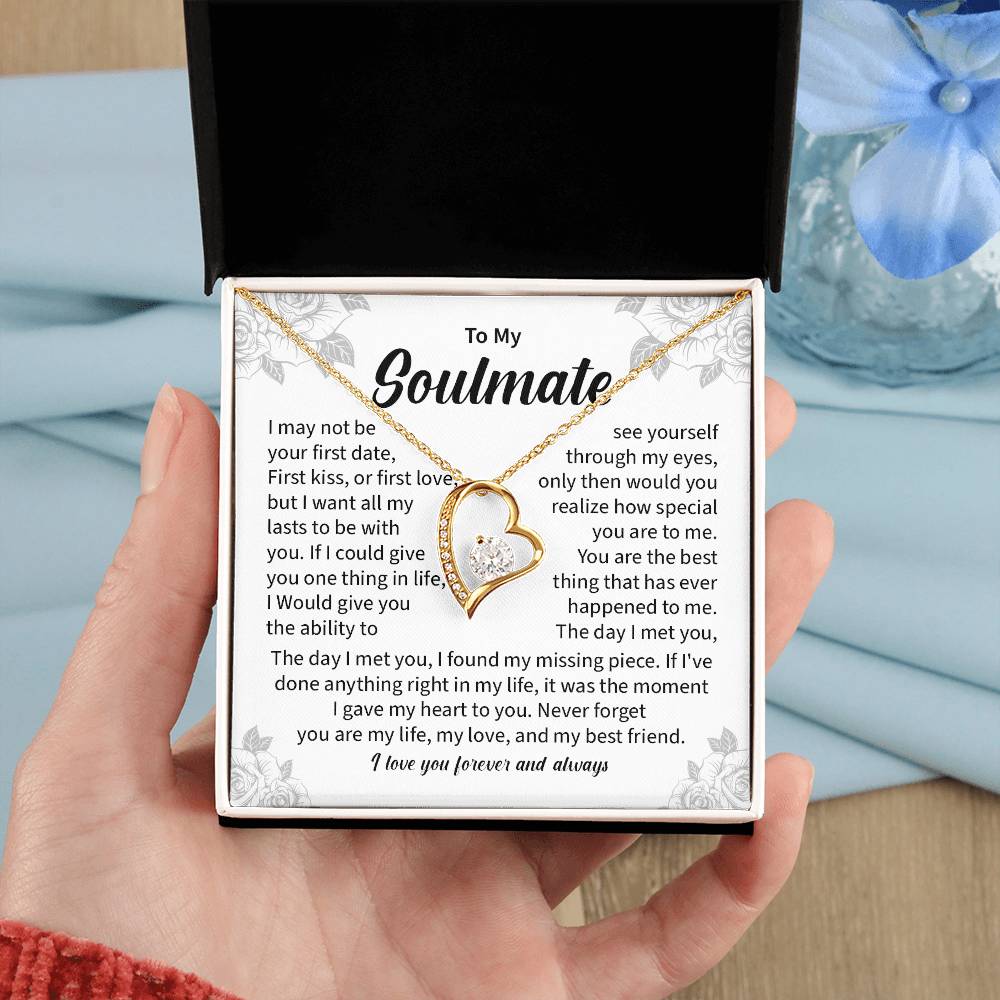 Soulmate Heart Necklace Gift for Her – Gift Box