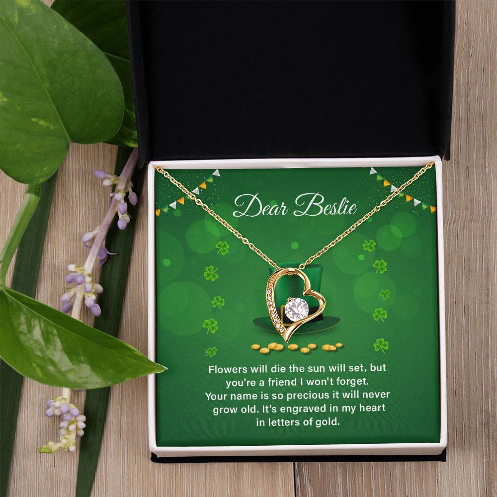 Dear Bestie, Friends Forever Keepsake Timeless Bonds Of Friendship Heartfelt Sentiments For Friends Golden Memories Jewelry Celebrate Our Connection Friendship Appreciation Gift Best Friend Love Necklace Gift From Brother, Sister