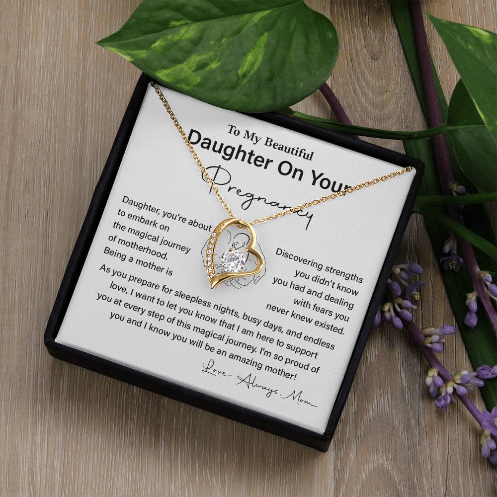 Daughter Pregnancy Gift from Mom – Heartfelt Necklace