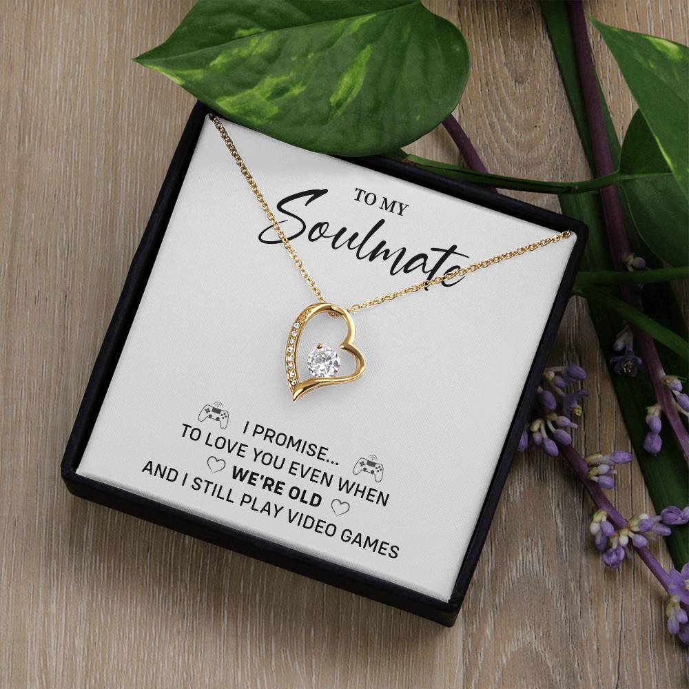 Gamer Soulmate Necklace Gift for Her – Message Card Box