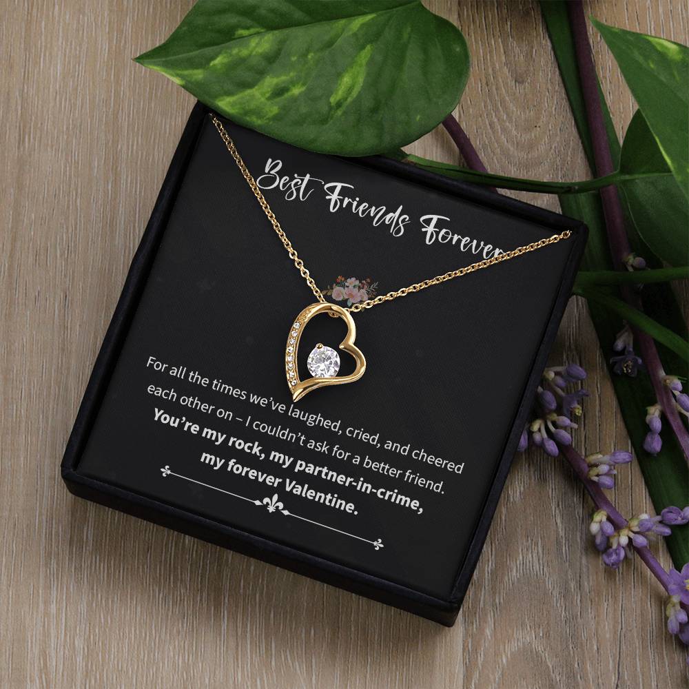 Best Friends Forever, Heartfelt Message With Necklace Happiness Necklace Celebrating Necklace Gift Of True Friendship Thankful For Your Unwavering Support Thank You Necklace Gift My Partner-in-crime Jewelry Forever Valentine Gift