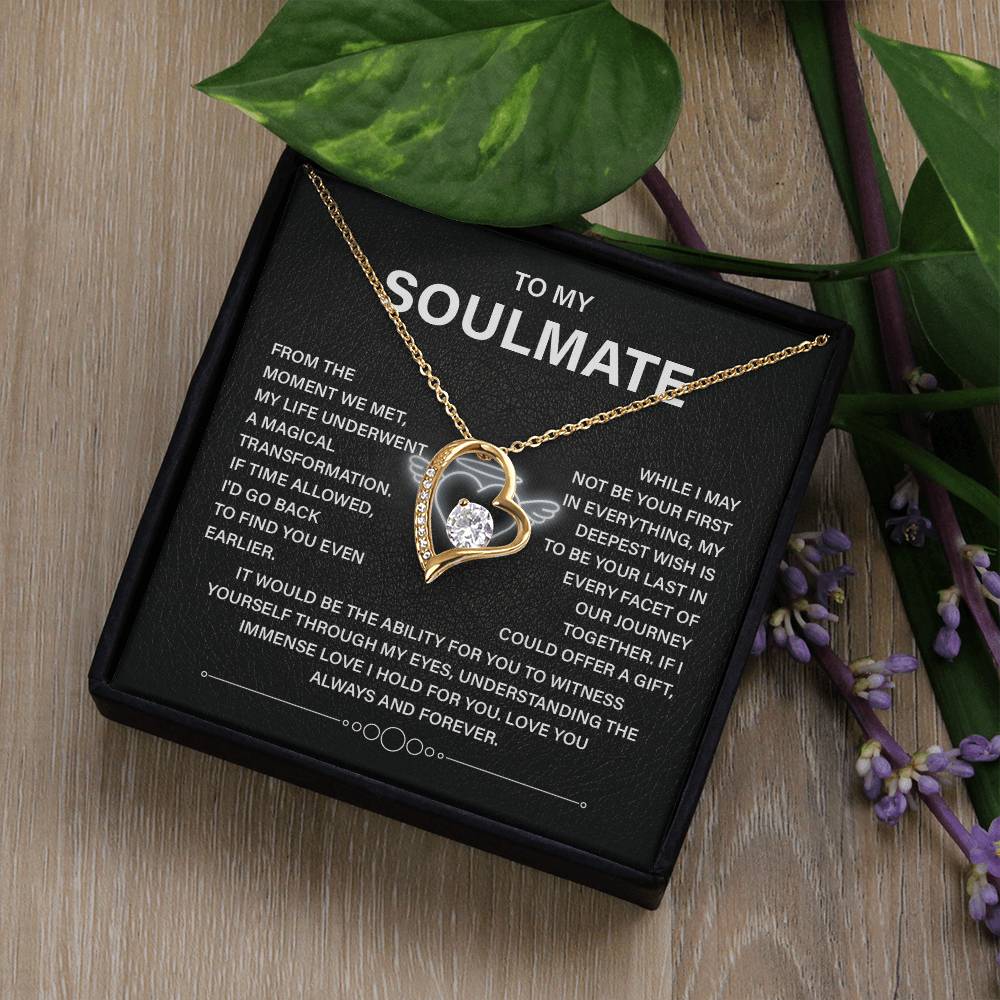 To My Soulmate Necklace – Deep Love Keepsake Gift for Wife Or Girlfriend