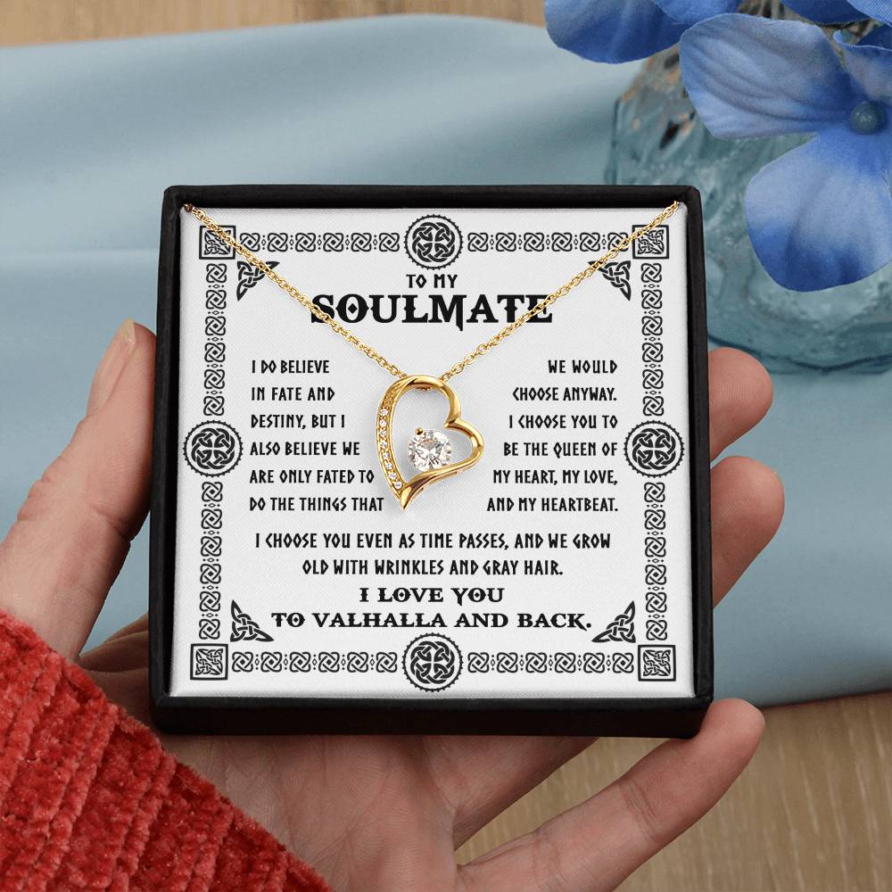Viking Soulmate Necklace Gift for Her – Message Card Box