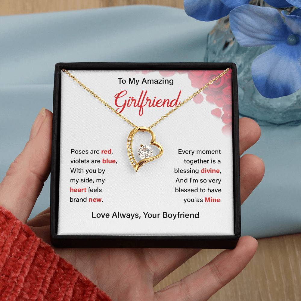 To my girlfriend Roses are red.