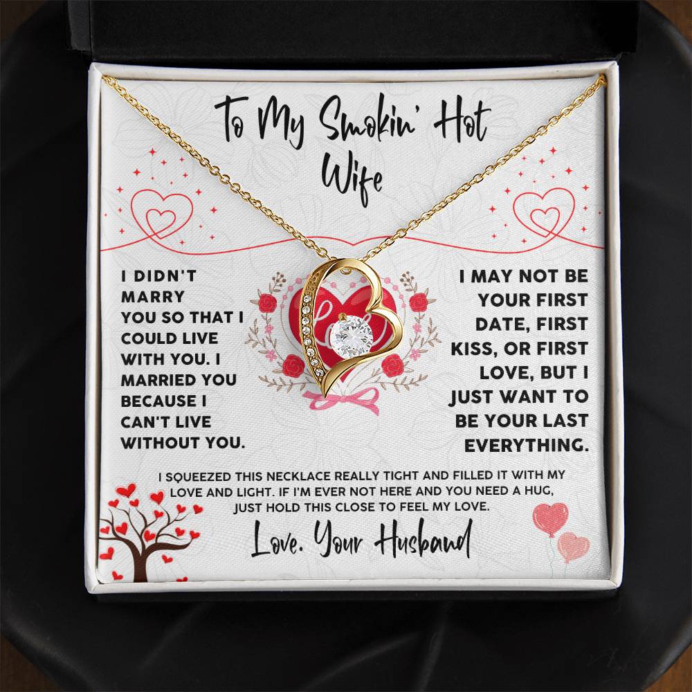 Romantic Wife Necklace Gift from Husband with Card