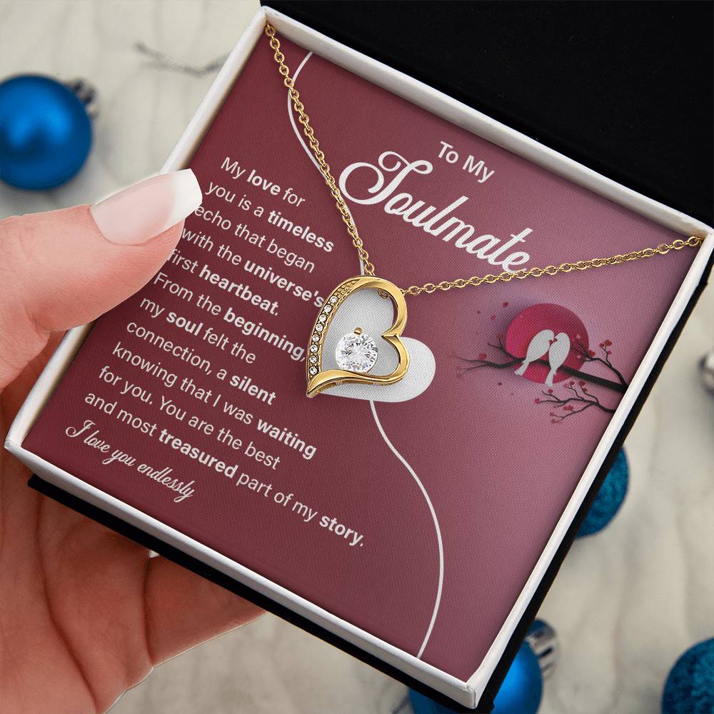 To My Soulmate Necklace Message Card for Wife Or Girlfriend