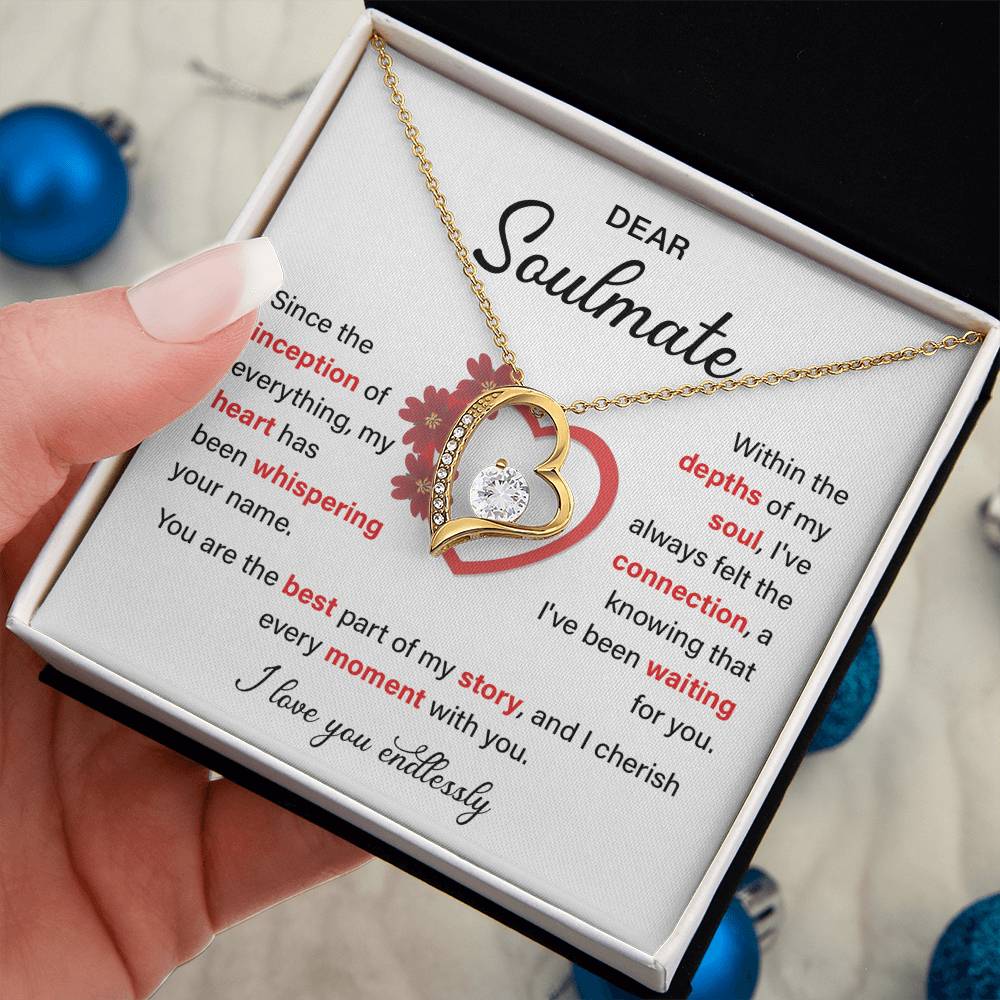 Soulmate Necklace with Heartfelt Message Card & Gift Box
