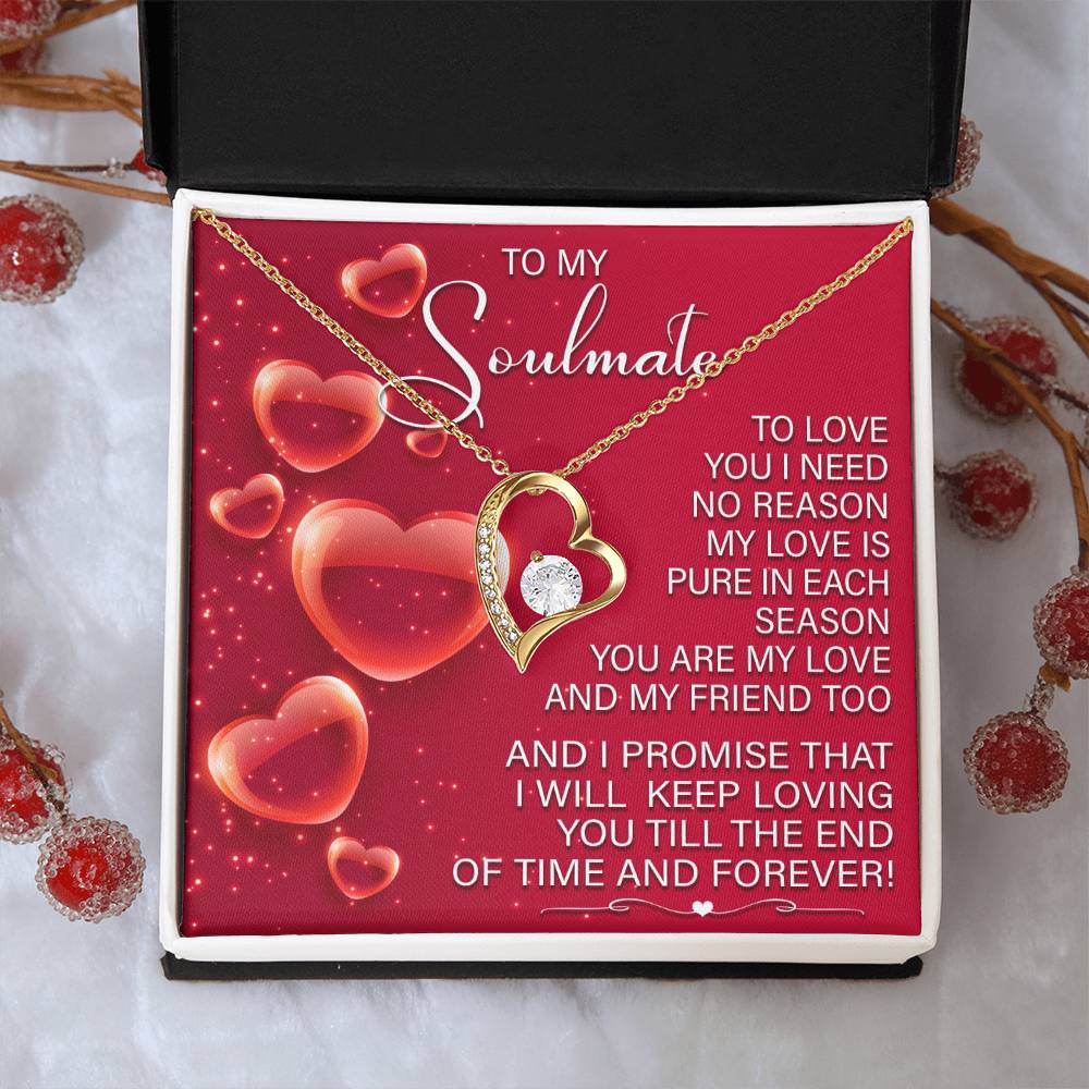 Romantic Soulmate Necklace Gift with Gift Box