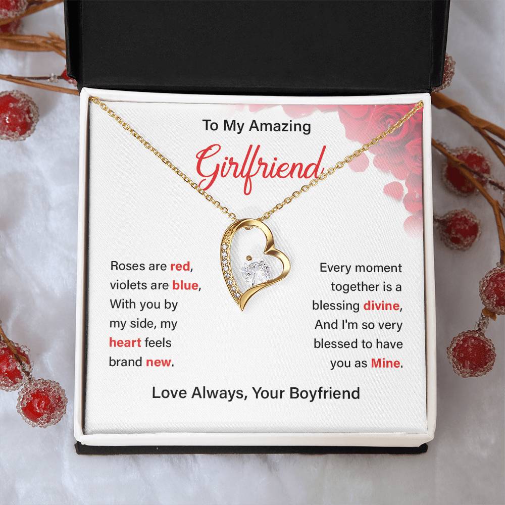 To my girlfriend Roses are red.