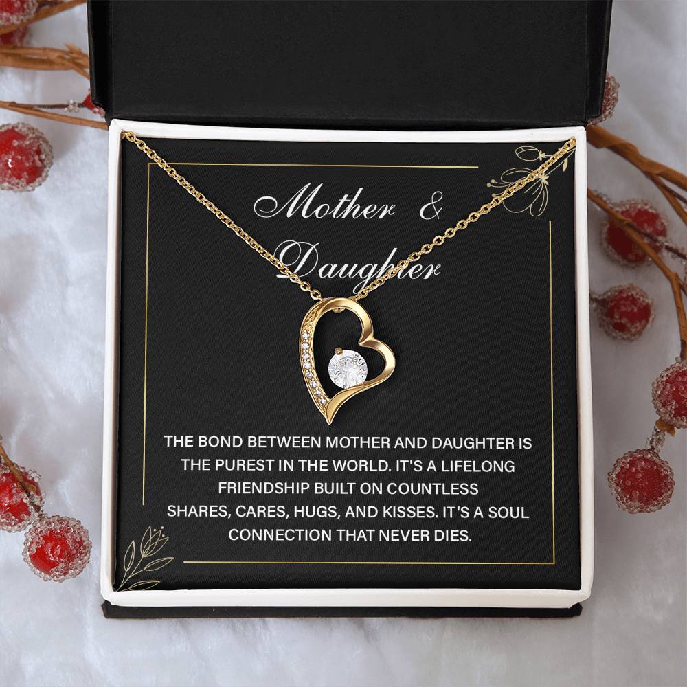 Mother Daughter Necklace Gift with Love Message