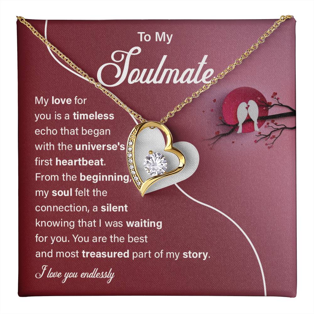 To My Soulmate Necklace Message Card for Wife Or Girlfriend