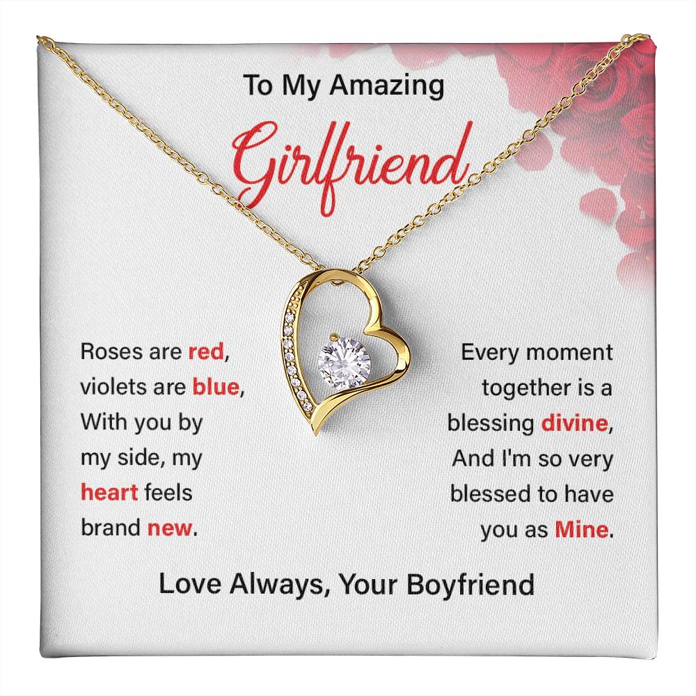 To my girlfriend Roses are red.