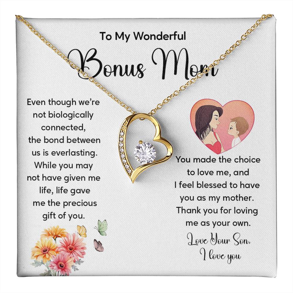 Bonus Mom Necklace Gift from Son – With Gift Box