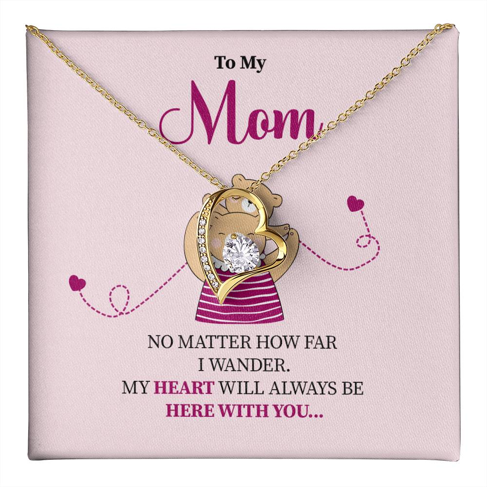 Mom Necklace Gift for Her – With Sweet Message Card