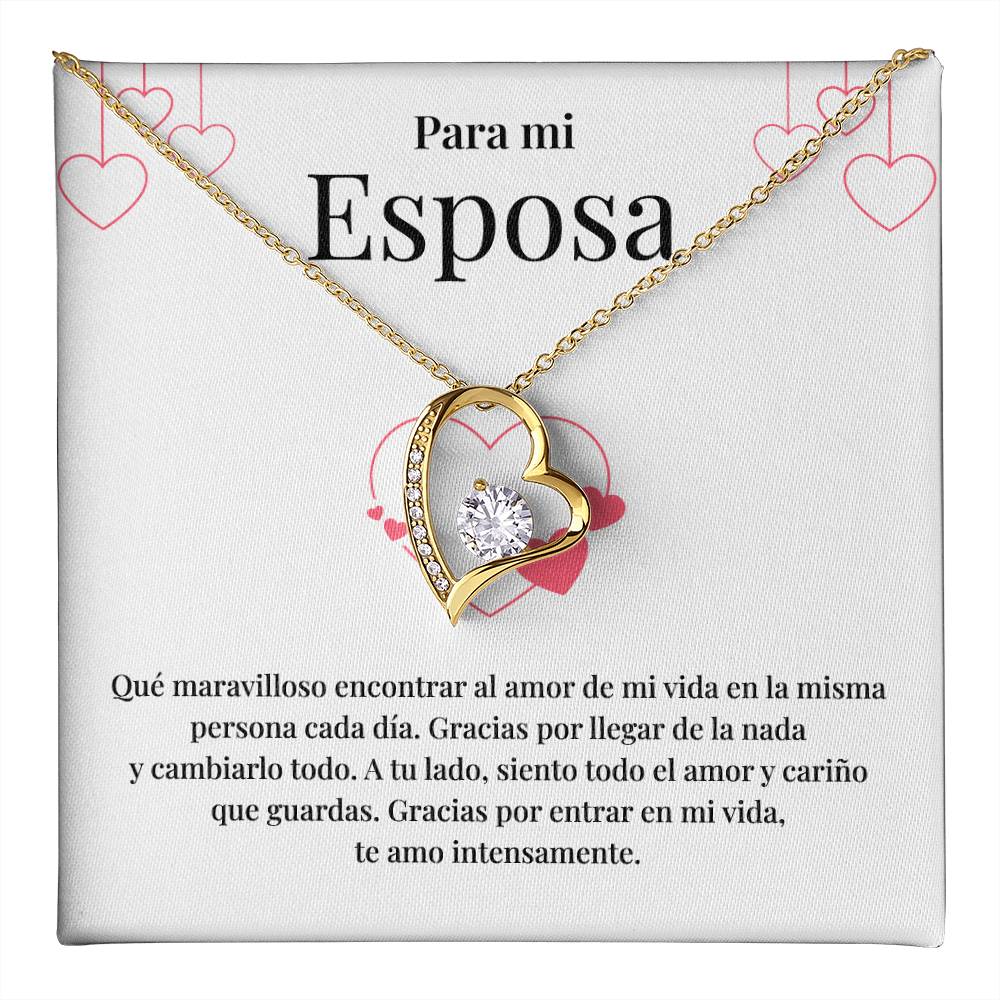 To My Wife Romantic Necklace with Gift Card