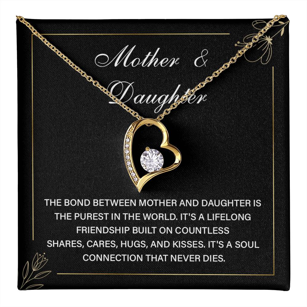 Mother Daughter Necklace Gift with Love Message