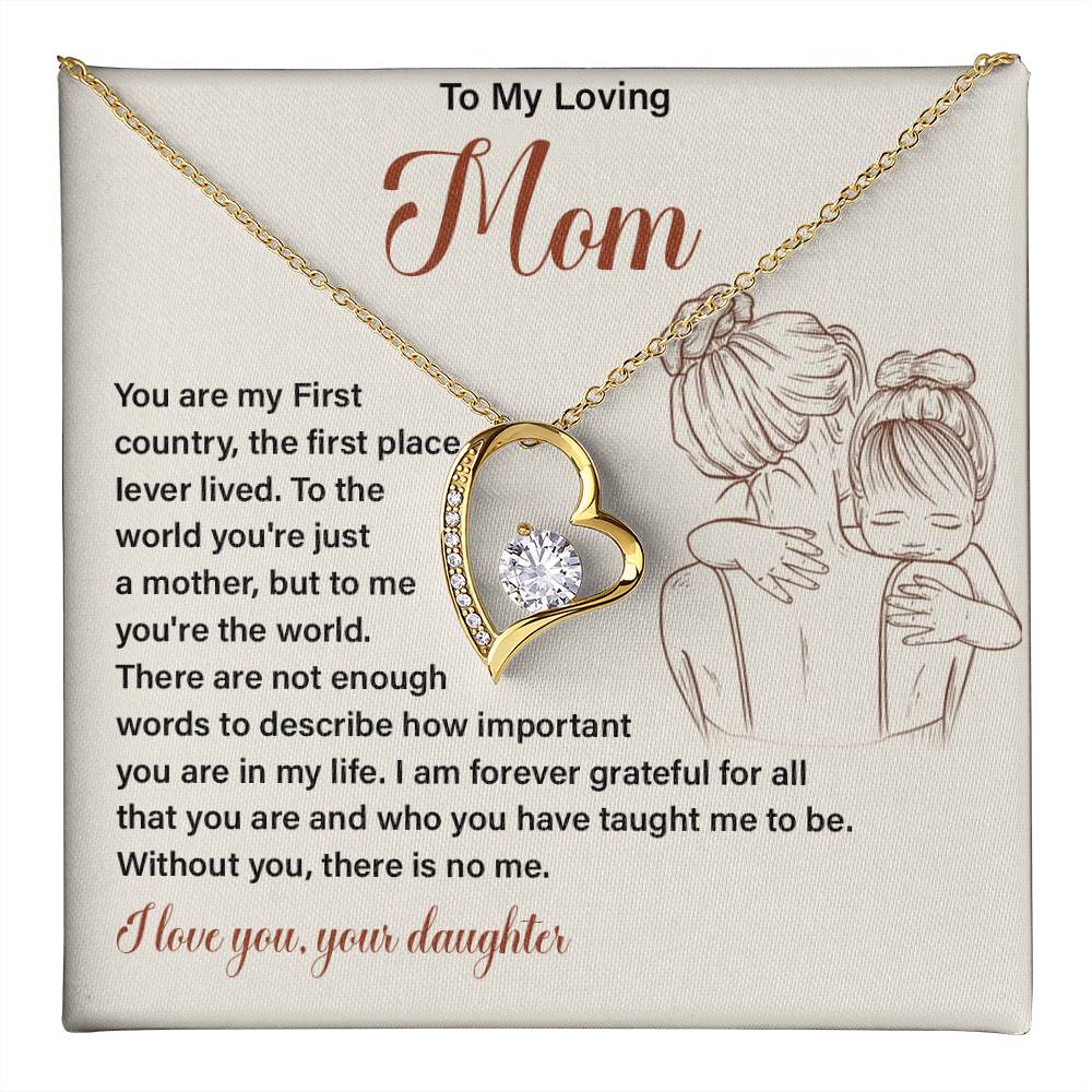 Gift for Loving Mom from Daughter with Message Card