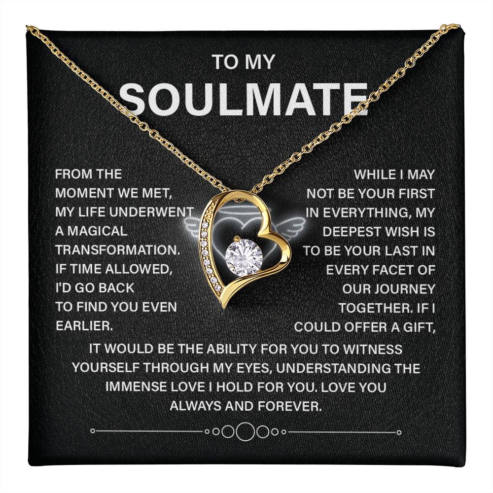 To My Soulmate Necklace – Deep Love Keepsake Gift for Wife Or Girlfriend