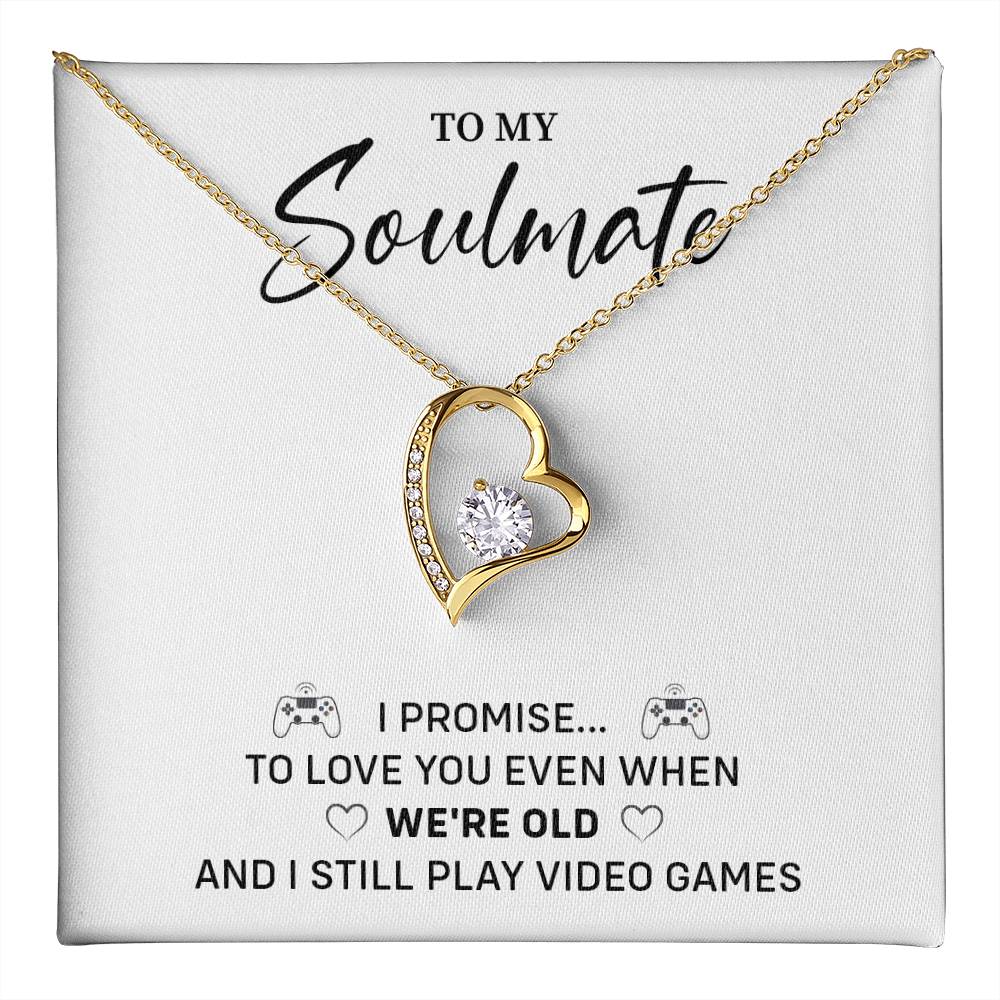 Gamer Soulmate Necklace Gift for Her – Message Card Box