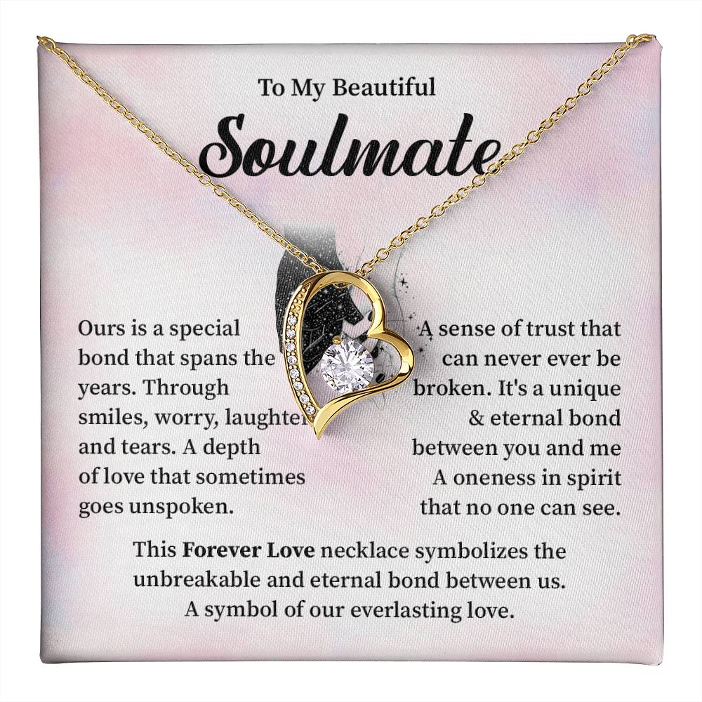 Soulmate Necklace Gift for Her – Message Card Box