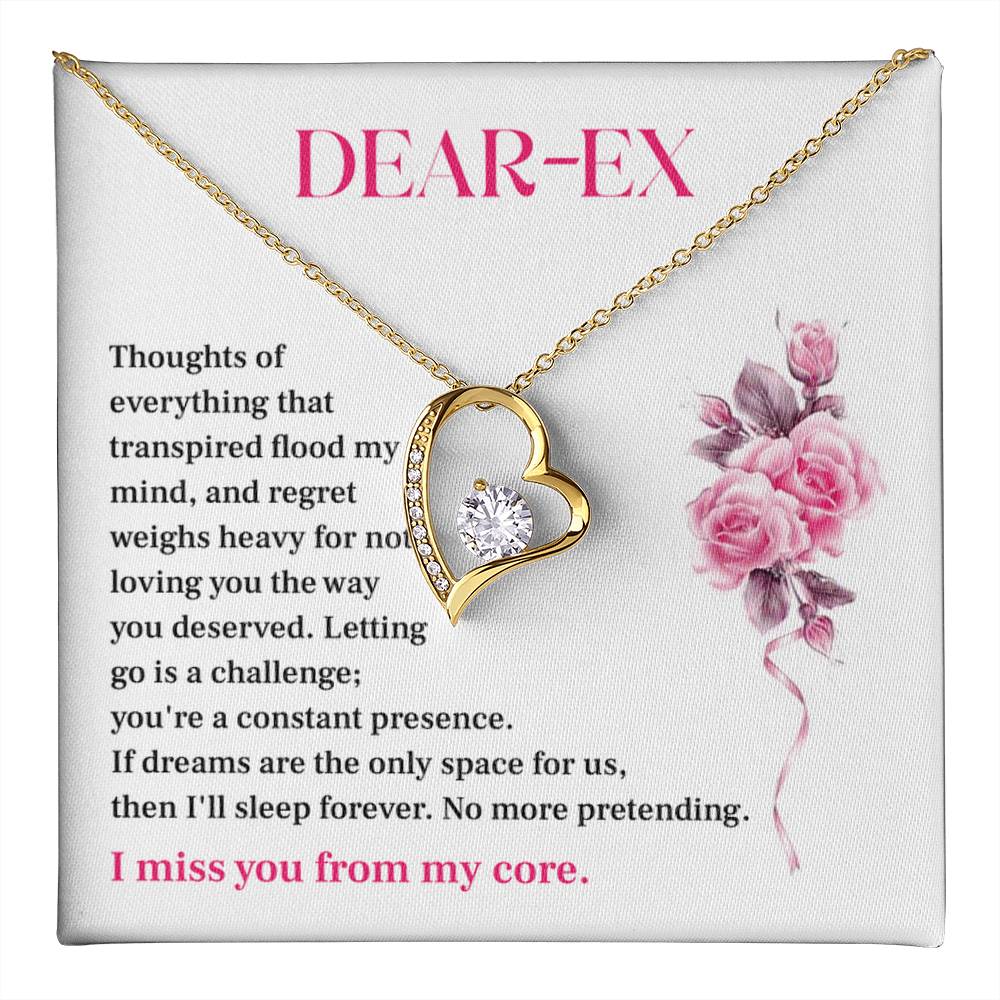 Gift for Ex-Lover – Regretful Necklace with Heartfelt Note