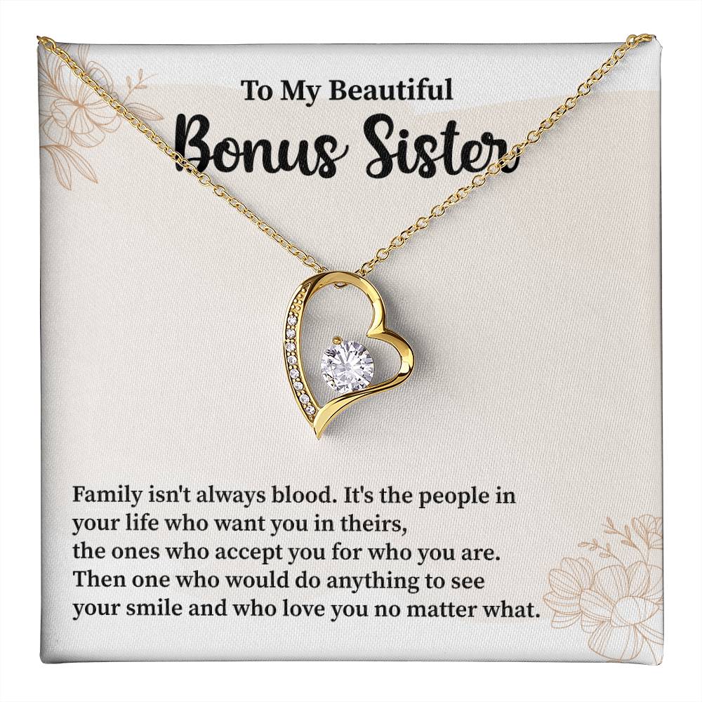Bonus Sister Necklace Heartfelt Gift of Love