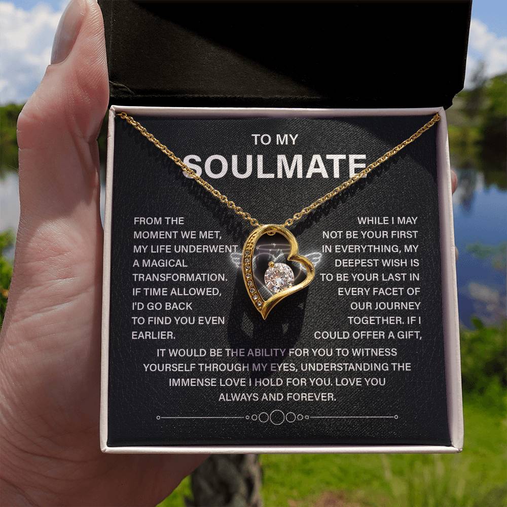 To My Soulmate Necklace – Deep Love Keepsake Gift for Wife Or Girlfriend