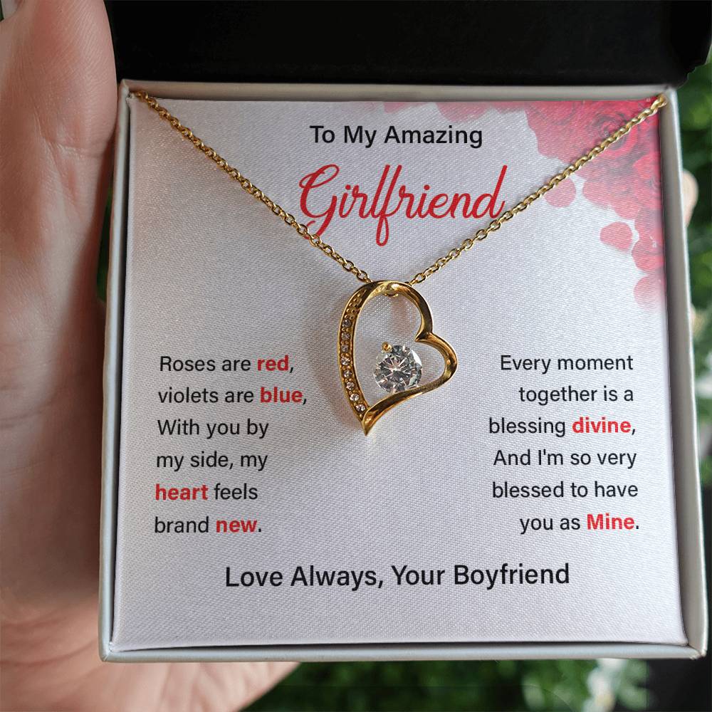 To my girlfriend Roses are red.