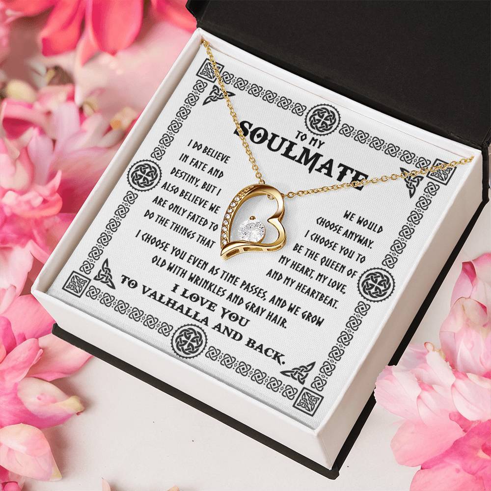 Viking Soulmate Necklace Gift for Her – Message Card Box