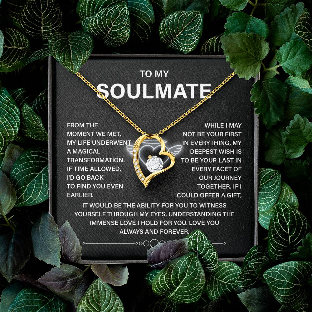 To My Soulmate Necklace – Deep Love Keepsake Gift for Wife Or Girlfriend