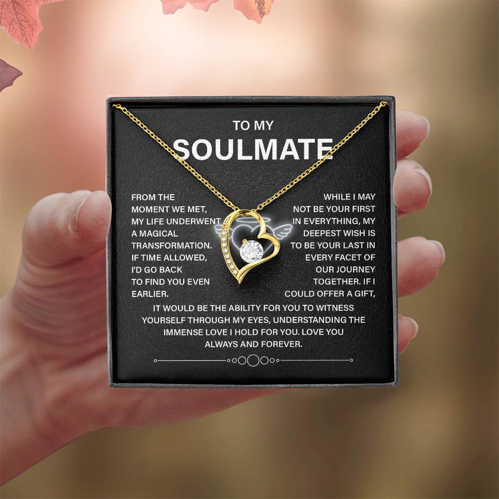 To My Soulmate Necklace – Deep Love Keepsake Gift for Wife Or Girlfriend