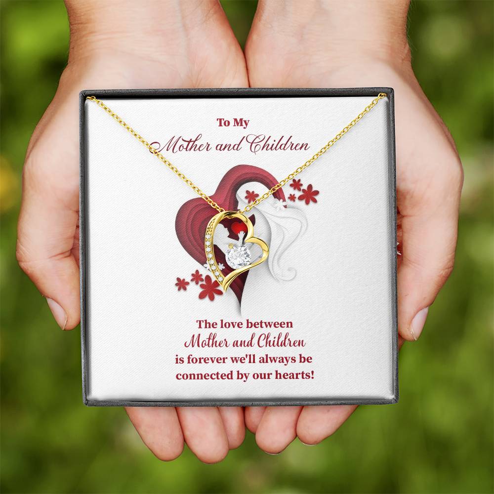Mother and Children Necklace – Heart Connection Gift