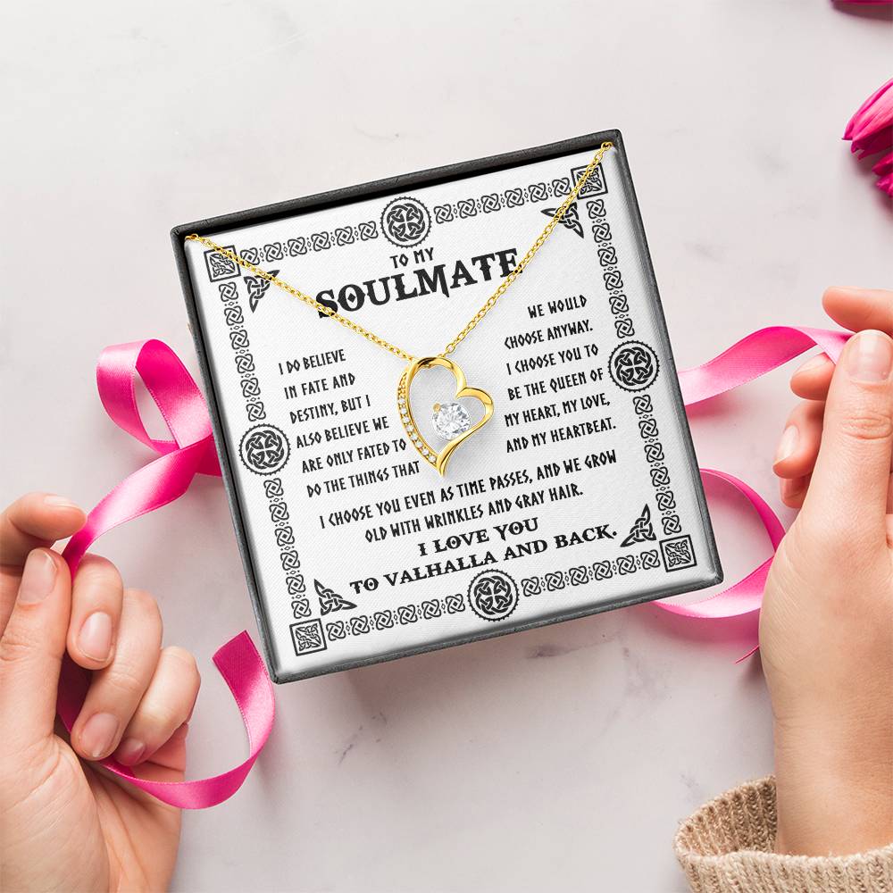 Viking Soulmate Necklace Gift for Her – Message Card Box