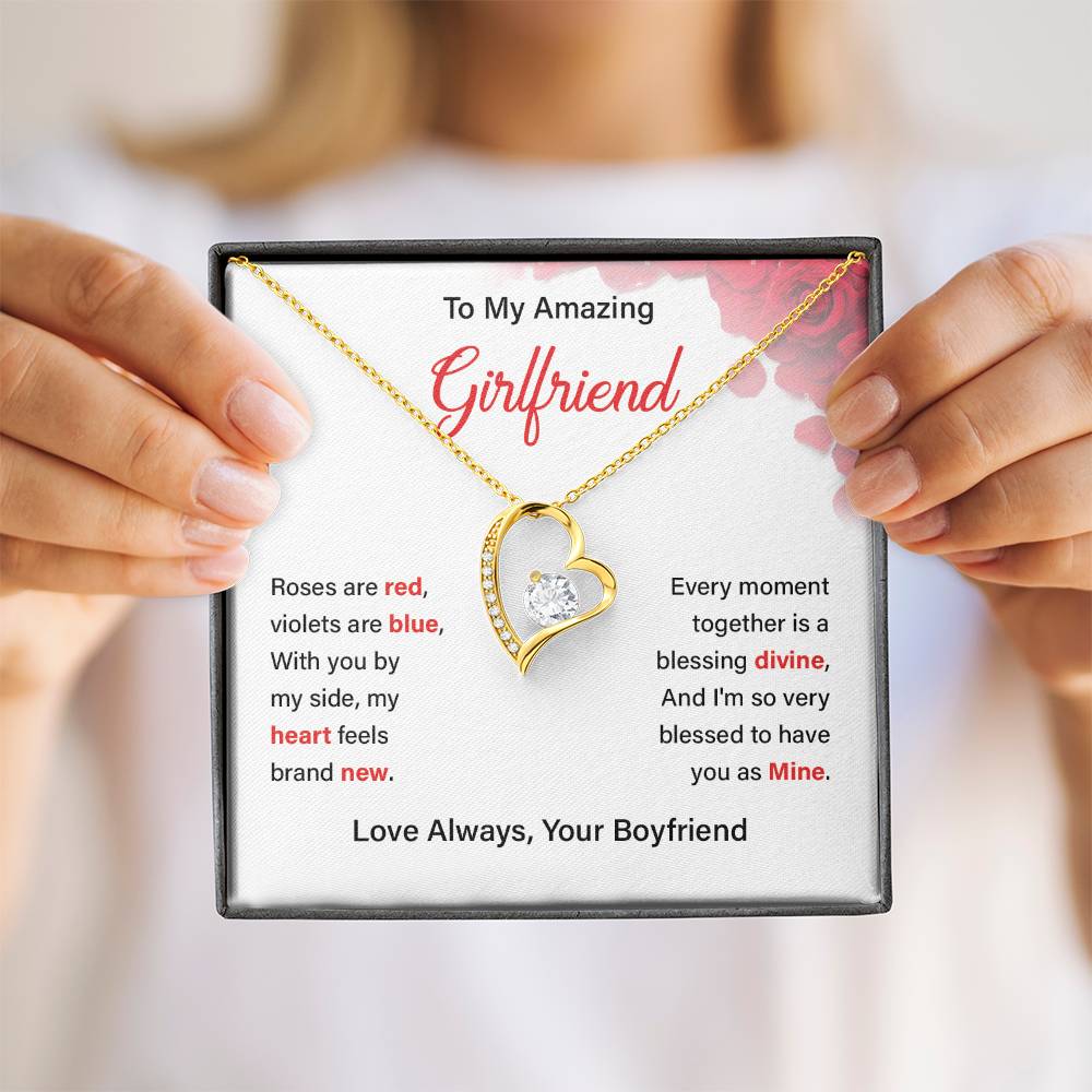 To my girlfriend Roses are red.