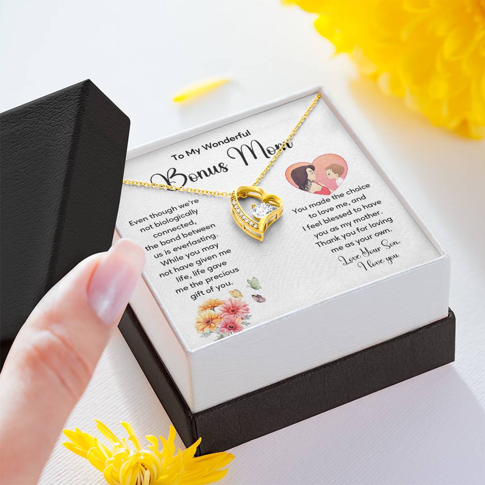 Bonus Mom Necklace Gift from Son – With Gift Box