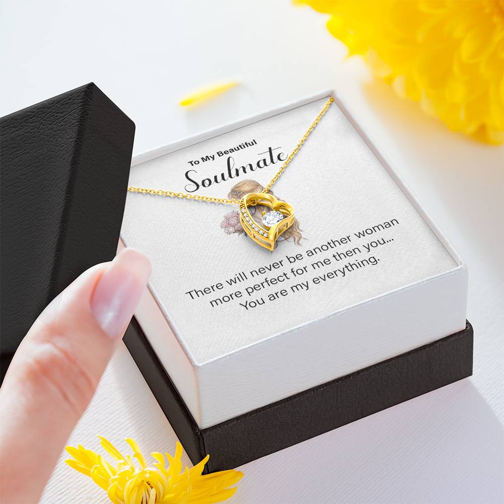 Soulmate Necklace for Wife – You Are My Everything Message Card