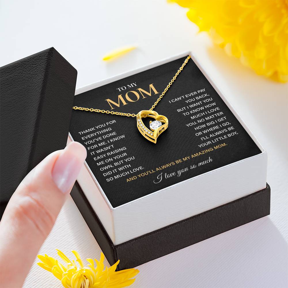 Necklace Gift For Mom From Children With Heartfelt Note