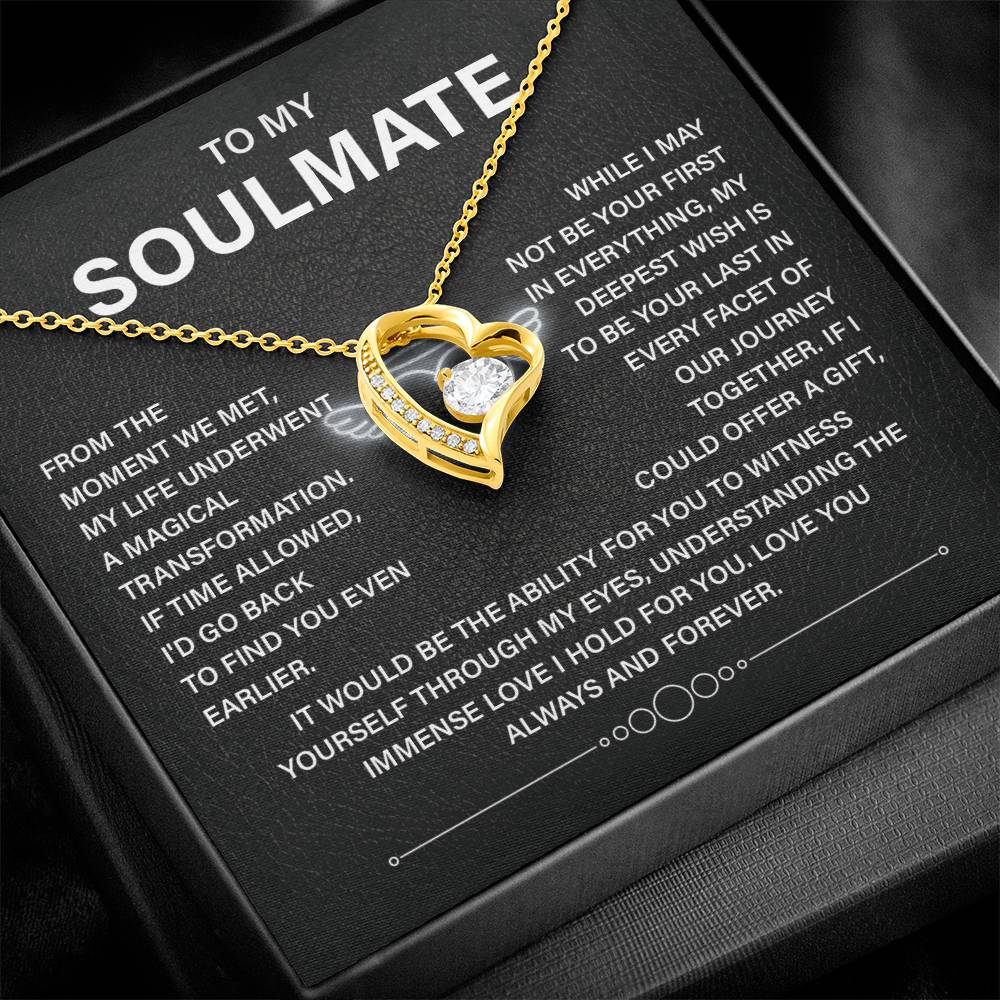 To My Soulmate Necklace – Deep Love Keepsake Gift for Wife Or Girlfriend