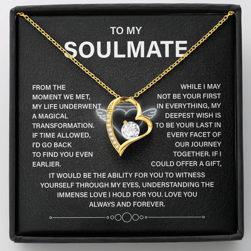 To My Soulmate Necklace – Deep Love Keepsake Gift for Wife Or Girlfriend