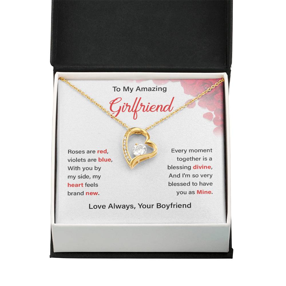 To my girlfriend Roses are red.